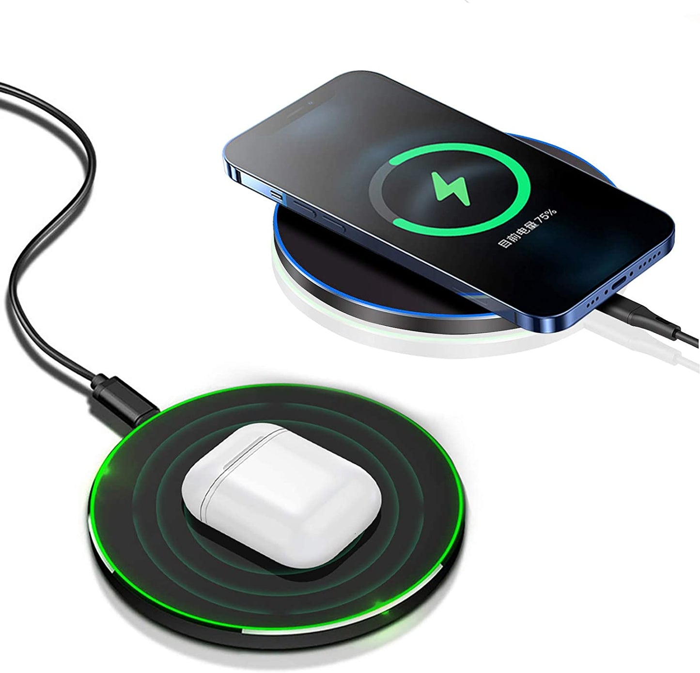 Fast Wireless Charger,20W Max Wireless Charging Pad Compatible with Iphone 17/17 Pro/16/15/14/13/12/Se/Xs Max/Xr,Airpods; Wireless Charge Mat for Samsung Galaxy S25/S24/Note,Pixel/Lg